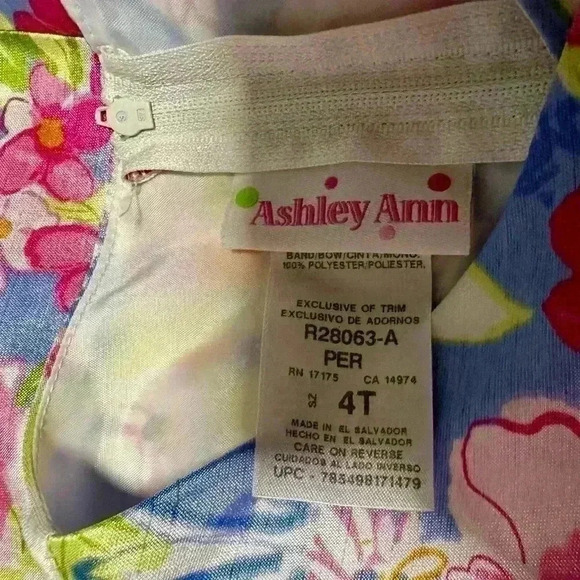 22. Ashley Ann Floral Dress Size 4T - Picture 5 of 5